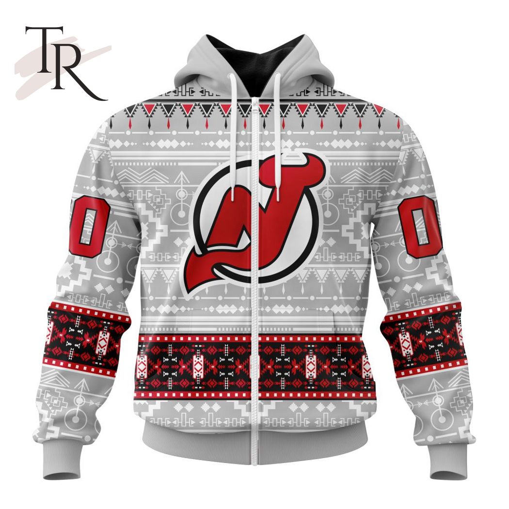 New 2025 NEW] ized NHL New Jersey Devils Special Native Design Custom Hoodie - Image 2
